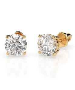 Solitaire Butterfly Earring (Round), 1.4 ct — 102-10012/1(5.7) - Image 4