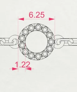 Minimalism Bracelet (Round), 0.07 ct — 105-10015 - Image 10