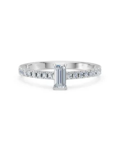 Solitaire Eternity Ring, 0.3 ct — 101-10191(0.30)BAQ - Image 3