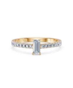 Solitaire Eternity Ring, 0.3 ct — 101-10191(0.30)BAQ - Image 6