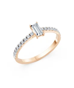 Solitaire Eternity Ring, 0.3 ct — 101-10191(0.30)BAQ - Image 7