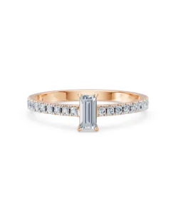 Solitaire Eternity Ring, 0.3 ct — 101-10191(0.30)BAQ - Image 9