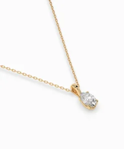 Solitaire Necklace (Oval), 0.3 ct — 104-10069(0.30)OV - Image 6