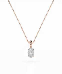 Solitaire Necklace (Oval), 0.3 ct — 104-10069(0.30)OV - Image 7