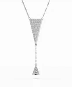 Alternative view of Minimalism Necklace (Round), 0.41 ct — 104-10018/2