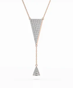 Minimalism Necklace (Round), 0.41 ct — 104-10018/2 - Image 8