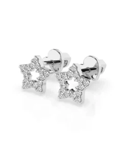 Minimalism Earring (Round), 0.18 ct — 102-10054 - Image 3