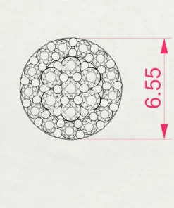 Illusion Earring (Round), 0.16 ct — 102-10072 - Image 10