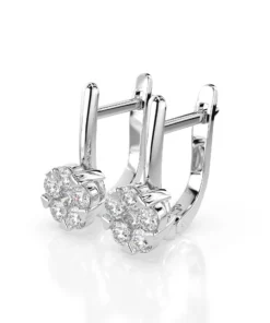 Alternative view of Illusion Earring (Round), 0.2 ct — 102-10015/1(3.0)