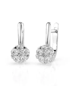 Illusion Earring (Round), 0.2 ct — 102-10015/1(3.0) - Image 3