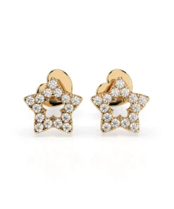 Minimalism Earring (Round), 0.18 ct — 102-10054 - Image 4