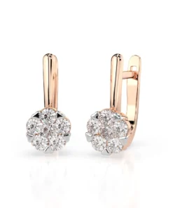 Illusion Earring (Round), 0.2 ct — 102-10015/1(3.0) - Image 9