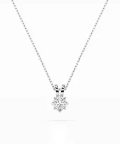 Solitaire Necklace (Princess), 0.3 ct — 104-10070(0.30)PR