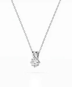 Alternative view of Solitaire Necklace (Princess), 0.3 ct — 104-10070(0.30)PR