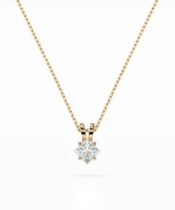 Solitaire Necklace (Princess), 0.3 ct — 104-10070(0.30)PR - Image 4