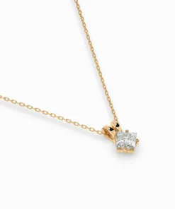 Solitaire Necklace (Princess), 0.3 ct — 104-10070(0.30)PR - Image 6