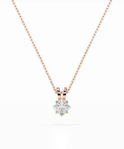 Solitaire Necklace (Princess), 0.3 ct — 104-10070(0.30)PR - Image 7