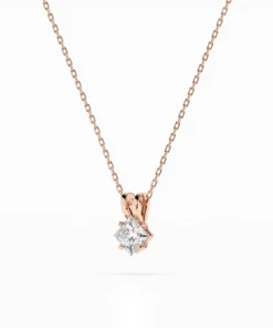 Solitaire Necklace (Princess), 0.3 ct — 104-10070(0.30)PR - Image 8