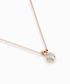 Solitaire Necklace (Princess), 0.3 ct — 104-10070(0.30)PR - Image 9
