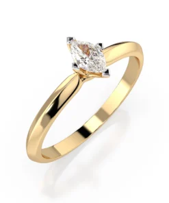 Solitaire Ring (Marquise), 0.15 ct — 101-10181/1(0.15)MARQUISE - Image 4
