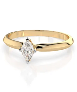 Solitaire Ring (Marquise), 0.15 ct — 101-10181/1(0.15)MARQUISE - Image 6
