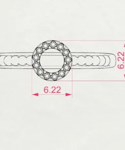Minimalism Ring (Round), 0.08 ct — 101-10055 - Image 10