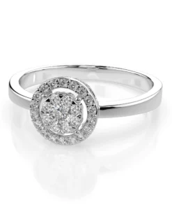 Illusion Ring (Round), 0.03 ct — 101-10018/1(2.0) - Image 3