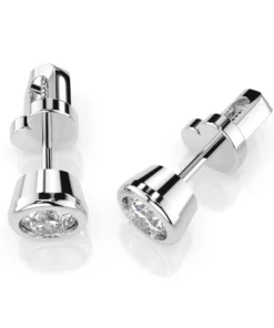 Alternative view of Solitaire Butterfly Earring (Round), 0.4 ct — 102-10010(3.7)