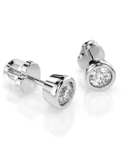 Solitaire Butterfly Earring (Round), 0.4 ct — 102-10010(3.7) - Image 3