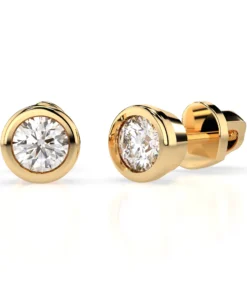 Solitaire Butterfly Earring (Round), 0.4 ct — 102-10010(3.7) - Image 4