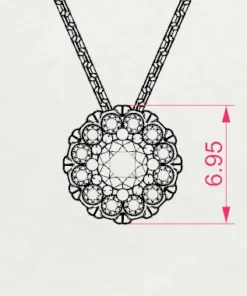 Solitaire Eternity Necklace (Round), 0.1 ct — 104-10044(3.0) - Image 10