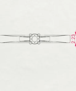 Solitaire Ring (Round), 0.1 ct — 101-10012/1(3.0) - Image 10