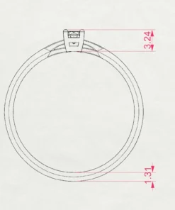 Solitaire Ring (Round), 0.1 ct — 101-10012/1(3.0) - Image 11