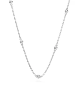 Alternative view of Minimalism Necklace (Round), 0.07 ct — 104-10080/5(1.4)