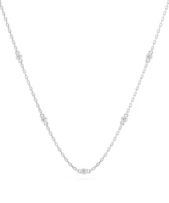 Minimalism Necklace (Round), 0.07 ct — 104-10080/5(1.4) - Image 3