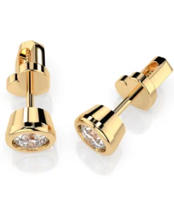 Solitaire Butterfly Earring (Round), 0.4 ct — 102-10010(3.7) - Image 5