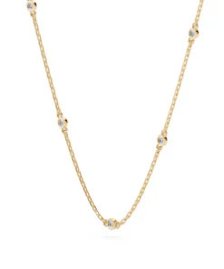 Minimalism Necklace (Round), 0.07 ct — 104-10080/5(1.4) - Image 5