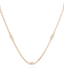 Minimalism Necklace (Round), 0.07 ct — 104-10080/5(1.4) - Image 7