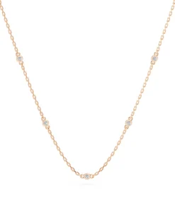Minimalism Necklace (Round), 0.07 ct — 104-10080/5(1.4) - Image 9