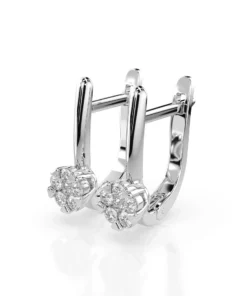 Alternative view of Illusion Earring (Round), 0.06 ct — 102-10015/1(2.0)