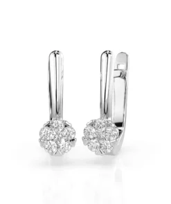 Illusion Earring (Round), 0.06 ct — 102-10015/1(2.0) - Image 3