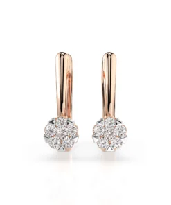 Illusion Earring (Round), 0.06 ct — 102-10015/1(2.0) - Image 7