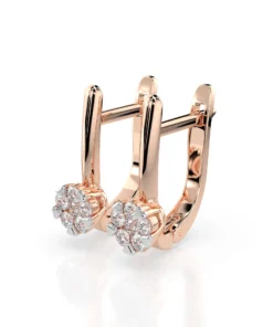 Illusion Earring (Round), 0.06 ct — 102-10015/1(2.0) - Image 8