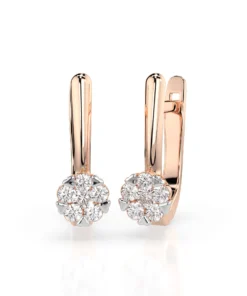 Illusion Earring (Round), 0.06 ct — 102-10015/1(2.0) - Image 9