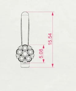 Illusion Earring (Round), 0.06 ct — 102-10015/1(2.0) - Image 10
