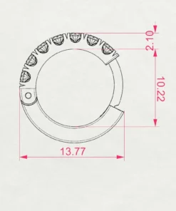 Eternity Earring (Round), 0.42 ct — 102-10109(2.0) - Image 10