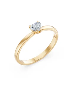 Solitaire Ring, 0.3 ct — 101-10194(0.30)HRT - Image 4