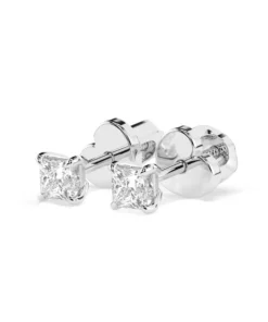 Solitaire Butterfly Earring (Princess), 0.2 ct — 102-10113(2.5)PR - Image 3