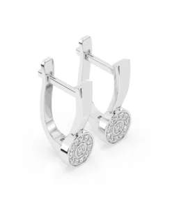 Alternative view of Illusion Earring (Round), 0.13 ct — 102-10075