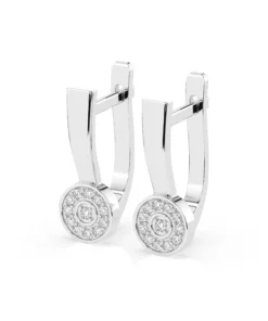 Illusion Earring (Round), 0.13 ct — 102-10075 - Image 3